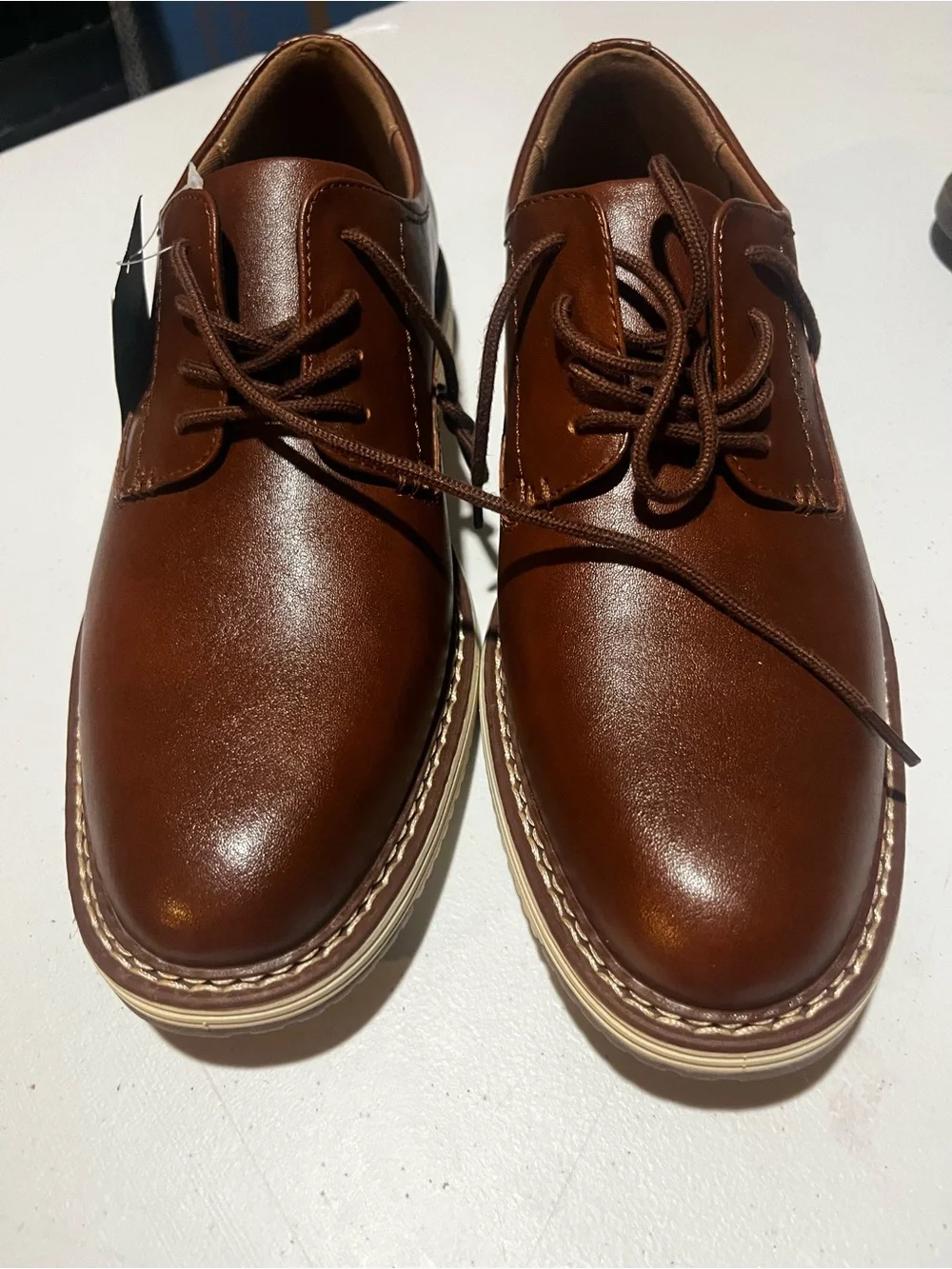 Tommy Hilfiger Men’s Brown Leather Derby Shoes
